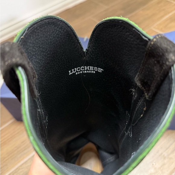 Lucchese Dark Brown Suede Heeled Boots - Picture 5 of 7